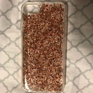 Nicole Miller Rose gold flaked iPhone 8 case (new)